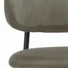 Silla de comedor con asiento y respaldo de terciopelo Made in Italy - Livorno viadurini