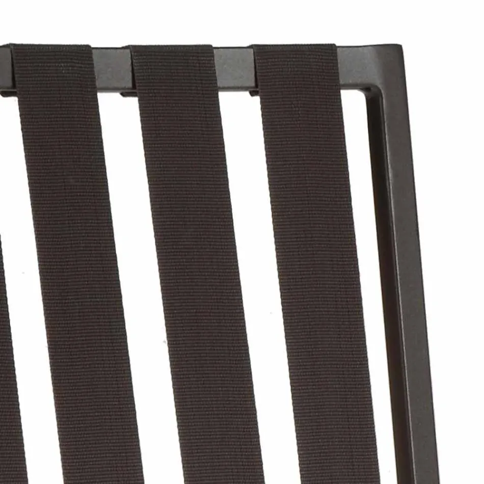 Silla de comedor exterior en aluminio y cuerda de diseño de lujo 3 acabados - Julie viadurini