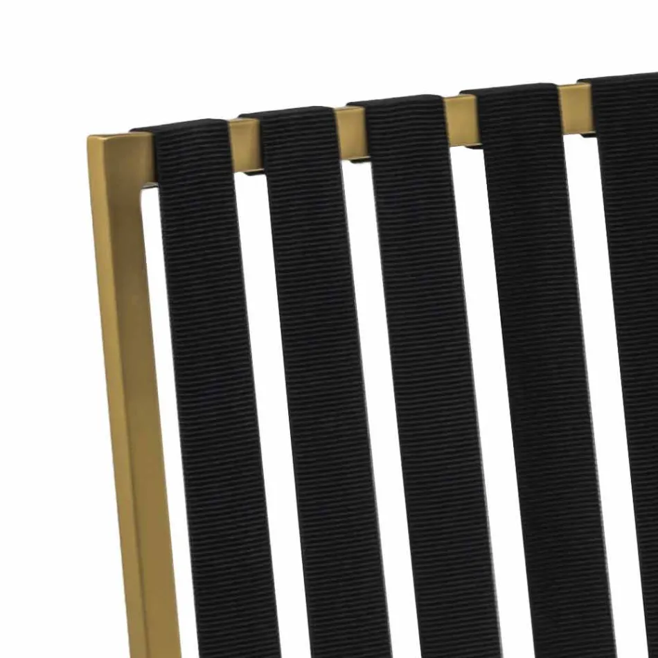 Silla de comedor exterior en aluminio y cuerda de diseño de lujo 3 acabados - Julie viadurini