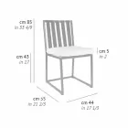 Silla de comedor exterior en aluminio y cuerda de diseño de lujo 3 acabados - Julie viadurini