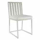 Silla de comedor exterior en aluminio y cuerda de diseño de lujo 3 acabados - Julie viadurini