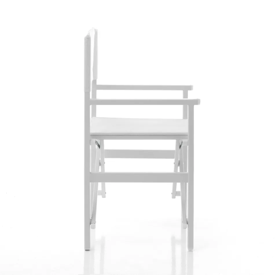 Silla de Director Plegable en Aluminio y Textileno - Fluoro viadurini