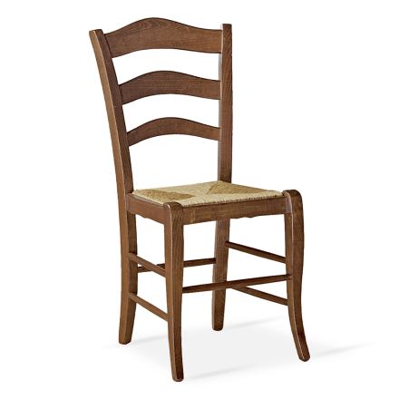 Silla de salón de haya con asiento de paja Made in Italy - Tamara viadurini