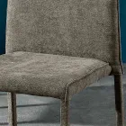 Silla de Salón Totalmente Tapizada en Tela Made in Italy - Rosetta viadurini