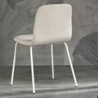 Silla de salón moderna en tela y metal hecha en Italia, Egipto viadurini