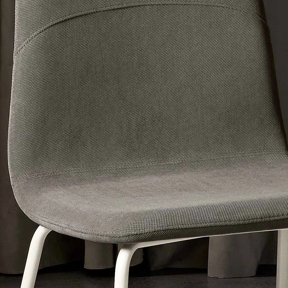 Silla de salón moderna en tela y metal hecha en Italia, Egipto viadurini