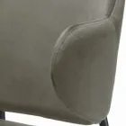 Silla de Salón de Acero y Terciopelo Made in Italy - Foggia viadurini