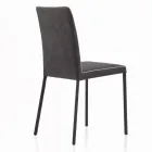 Silla de Salón Tapizada y Patas Lacadas Made in Italy - Catania viadurini