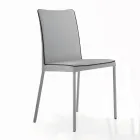 Silla de Salón Tapizada y Patas Lacadas Made in Italy - Catania viadurini