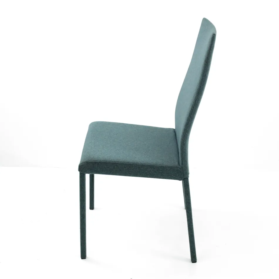 Silla de salón tapizada en tela Made in Italy - Roslin viadurini