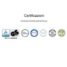 Silla de oficina ergonómica tipo trineo con reposabrazos Made in Italy - Filanna viadurini