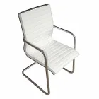 Silla de oficina ergonómica tipo trineo con reposabrazos Made in Italy - Filanna viadurini