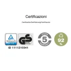 Silla de oficina ergonómica y giratoria con reposabrazos Made in Italy - Fulvio viadurini