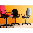 Silla de oficina ergonómica giratoria con reposabrazos de tela - Concetta viadurini
