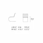 Silla de oficina en caña natural y acero cromado Made in Italy - Formentera viadurini