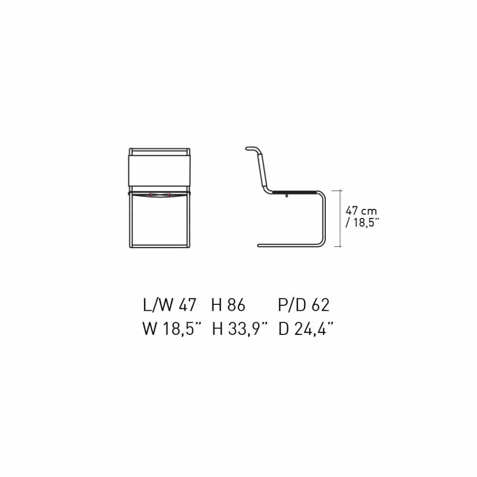 Silla de oficina de cuero con estructura de acero cromado Made in Italy - Elite viadurini