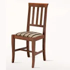 Silla de diseño clásico en madera y asiento en tela Made in Italy - Dorina viadurini