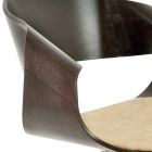 Silla de diseño en madera de roble o wengé con cojín de lujo italiano - Rimmel viadurini