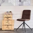 Silla de diseño moderno tapizada en tela de Chiara viadurini