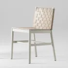 Silla de alta calidad en madera de haya y cuero Made in Italy, 2 piezas - Nora viadurini