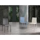 Silla elegante de diseño moderno en piel sintética de colores para el salón - Grenger viadurini