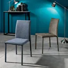 Silla de comedor de tela de diseño fabricada en Italia, Conny viadurini