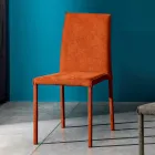 Silla de comedor de tela de diseño fabricada en Italia, Conny viadurini