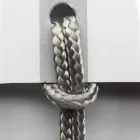 Silla de Lujo con Reposabrazos en Haya Blanqueada y Cuerda Made in Italy - Nora viadurini