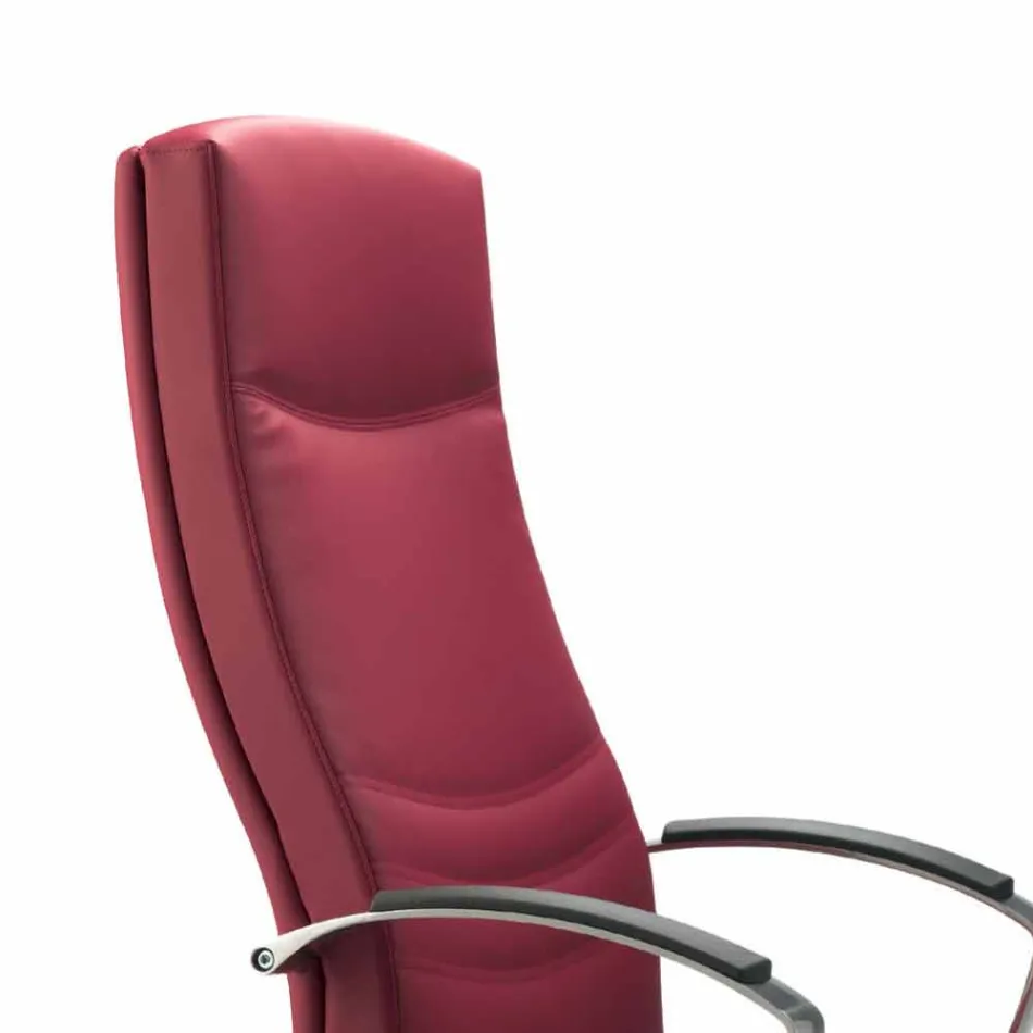 silla ejecutiva de cuero sintético oficinas monocasco Debora viadurini