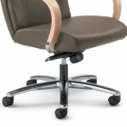 silla ejecutiva genuina piel de vaca Ambra moderno tipo de flor viadurini