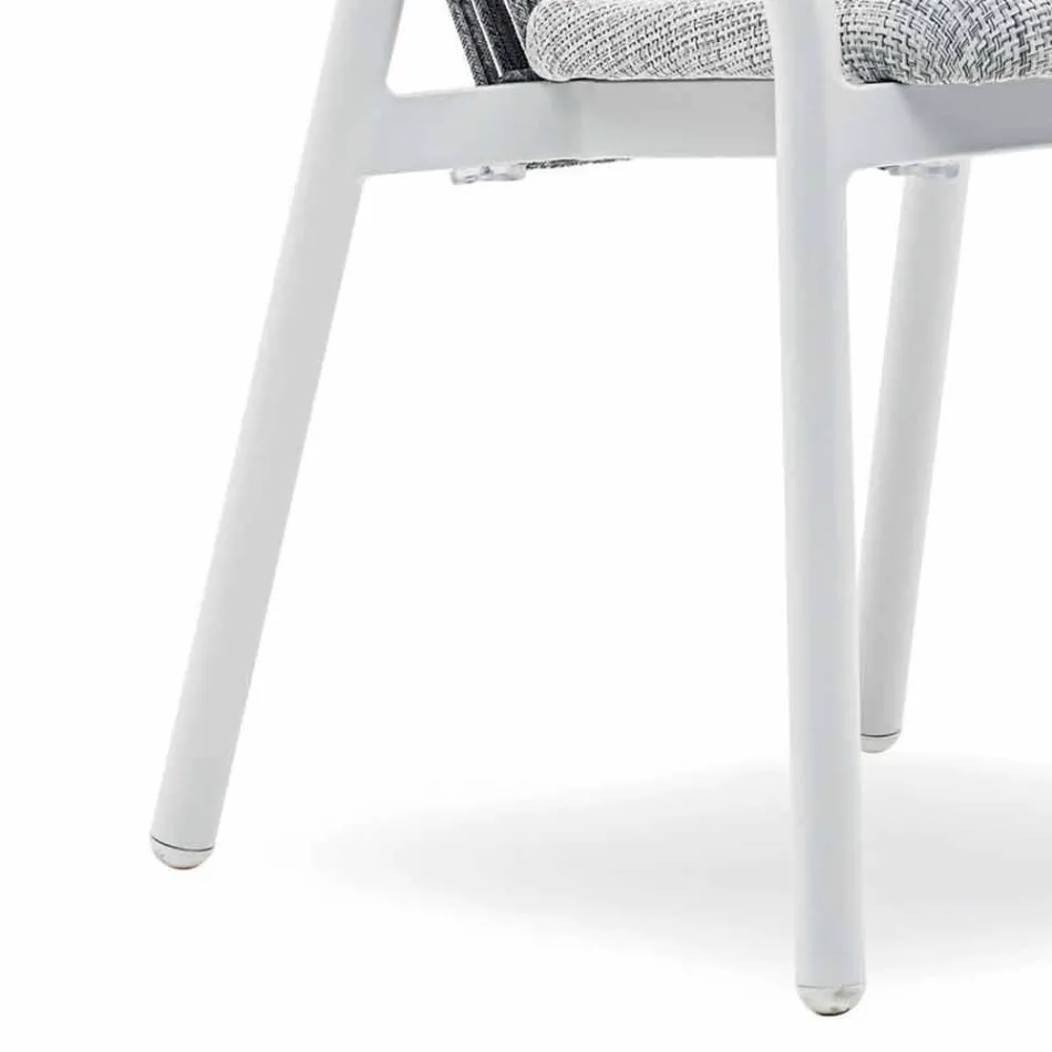 Silla de exterior con reposabrazos apilable tapizado H 78cm - Smart by Varaschin viadurini