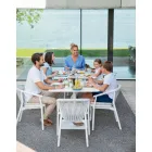 Silla de exterior con reposabrazos apilable tapizado H 78cm - Smart by Varaschin viadurini