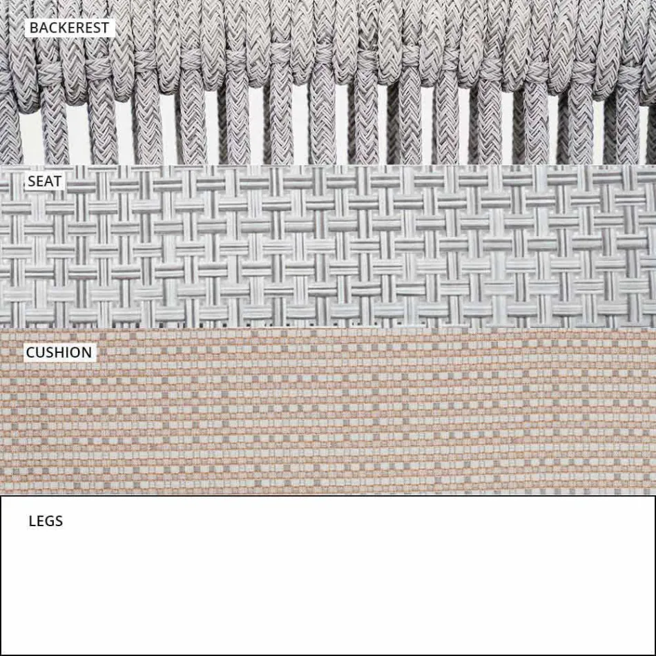 Silla de exterior con reposabrazos apilable tapizado H 78cm - Smart by Varaschin viadurini