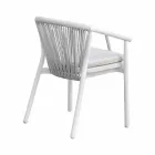 Silla apilable para exteriores con reposabrazos acolchados Al. 73 cm - Smart by Varaschin viadurini