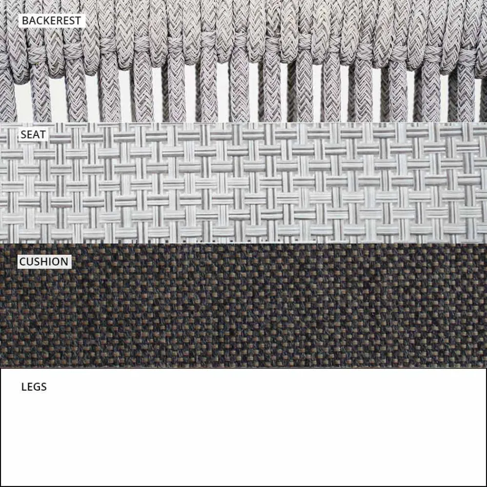 Silla apilable para exteriores con reposabrazos acolchados Al. 73 cm - Smart by Varaschin viadurini