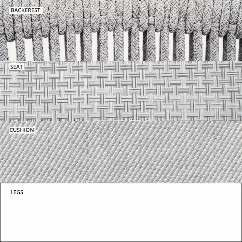 Silla apilable para exteriores con reposabrazos acolchados Al. 73 cm - Smart by Varaschin viadurini