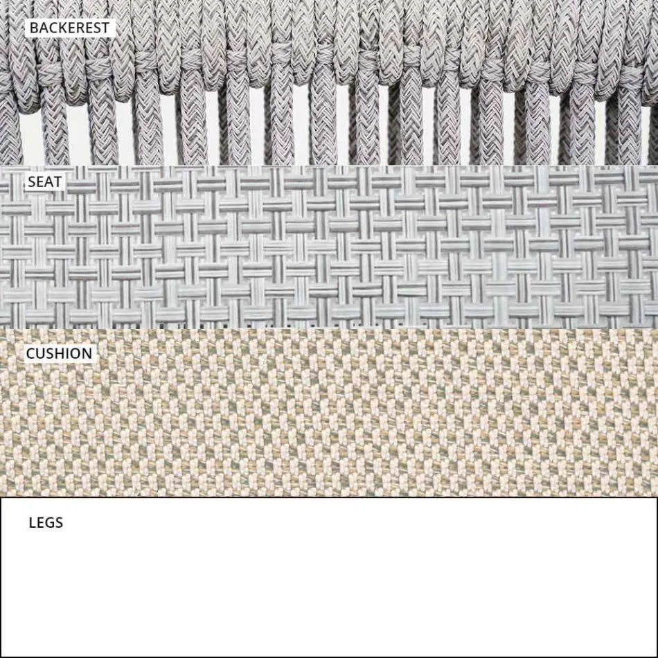 Silla apilable para exteriores con reposabrazos acolchados Al. 73 cm - Smart by Varaschin viadurini