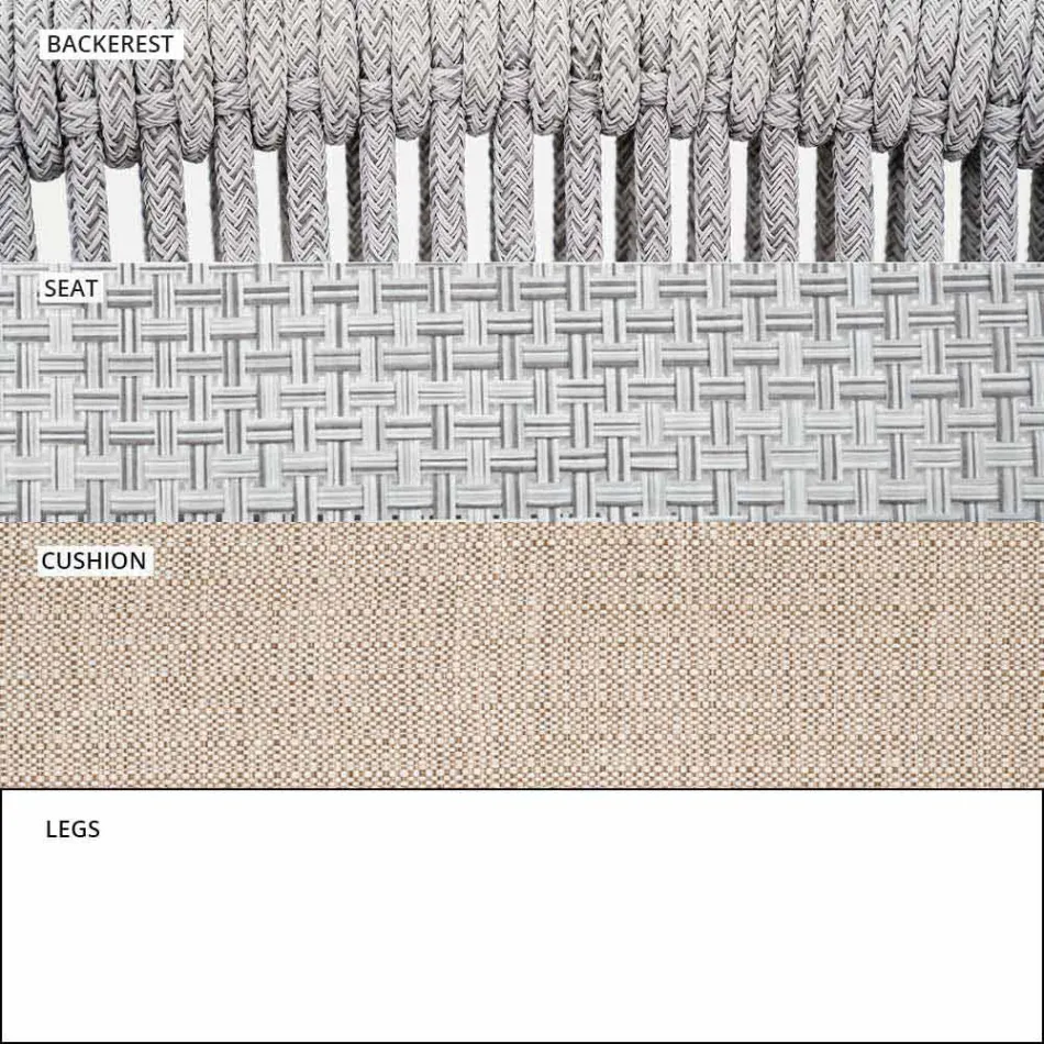 Silla apilable para exteriores con reposabrazos acolchados Al. 73 cm - Smart by Varaschin viadurini