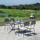 Silla de Jardín Apilable con Estructura de Hierro Color Antracita – Nadege viadurini