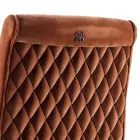 Silla de salón tapizada de madera maciza Grilli Zarafa hecha en Italia,2 piezas viadurini