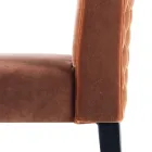 Silla de salón tapizada de madera maciza Grilli Zarafa hecha en Italia,2 piezas viadurini