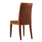 Silla de salón tapizada de madera maciza Grilli Zarafa hecha en Italia,2 piezas viadurini