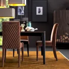 Silla de salón tapizada de madera maciza Grilli Zarafa hecha en Italia,2 piezas viadurini