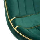 Silla de comedor de diseño tapizado en madera y tela, 2 piezas - Kolly viadurini