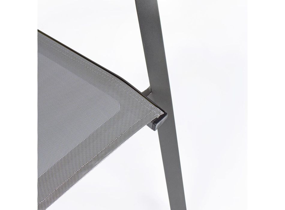 Silla de exterior apilable de aluminio pintado, Homemotion, 4 piezas - Odelia viadurini