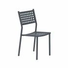 Silla apilable de exterior en metal pintado Made in Italy, 8 piezas - Lina viadurini
