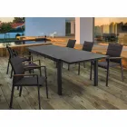 Silla apilable para exteriores en Textilene y Aluminio Antracita, 6 Piezas - Urban viadurini