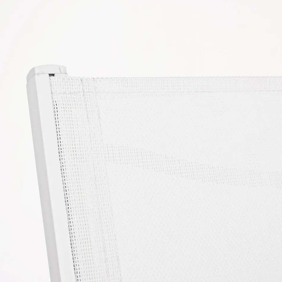 Silla Apilable de Aluminio y Textileno para Jardín, Diseño Moderno - Franz viadurini