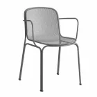 Silla apilable de metal para exterior fabricada en Italia, 4 piezas - Verna viadurini