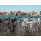 Silla apilable de metal para exterior fabricada en Italia, 4 piezas - Verna viadurini